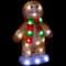 14" LED Lighted Acrylic Gingerbread Man with Scarf Outdoor Christmas Decoration